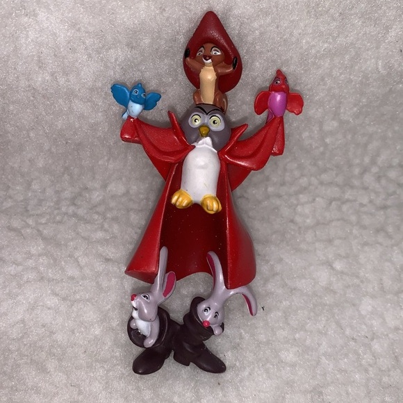 Disney Sleeping Beauty Aurora glitter collection 2 figures animal friends - Picture 6 of 10